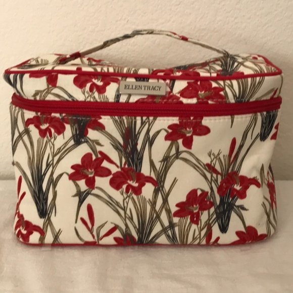 Ellen Tracy Medium-Sized Makeup Cosmetic Bag - Picture 1 of 15